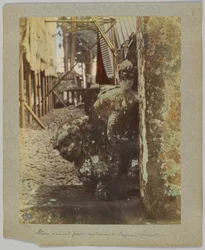 Stone-carved post at entrance to Tōshō-gū, Nikko, Japan