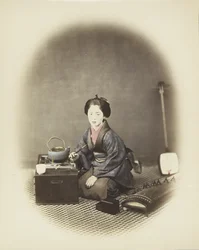 Woman with a koto and shamisen