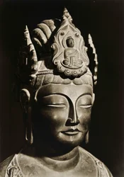 Yumechigai Kannon from the Early Nara Period, Horyuji, Nara, Japan, 1950
