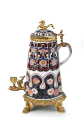 A Rare Elegantly Mounted Imari Coffee Pot and Cover
