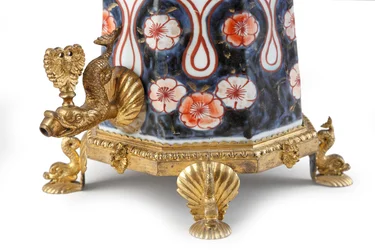 A Rare Elegantly Mounted Imari Coffee Pot and Cover