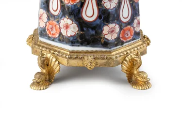 A Rare Elegantly Mounted Imari Coffee Pot and Cover