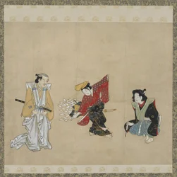 Boy performing a Narihira Dance, Edo period