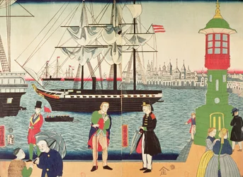 City of Paris, as imagined by a Japanese artist, c.1859