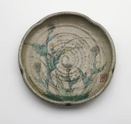 Five-lobed serving dish, Edo period