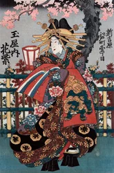Left Panel from a Japanese Courtesans Triptych
