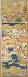 Osakazu Byobu - Japanese eight-panel folding screen