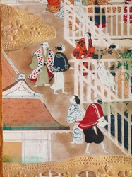 Osakazu Byobu - Japanese eight-panel folding screen