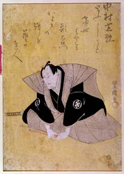 Representation of actor Nakamura Shikan IV. Japanese print of the 19th century. Paris, Guimet Museum, Asian Arts Museum