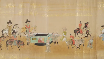 Sixth Korean Embassy to Japan in Meireki 1 at the time of Tokugawa Ietsunas succession in 1651, possibly by Kano Masunobu (1625-94) (detail)