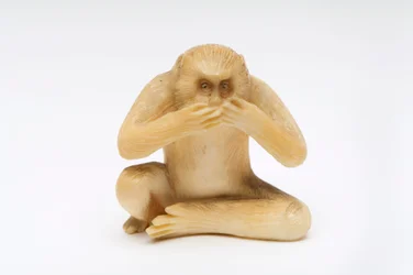Speak No Evil, one of the Three Wise Monkeys