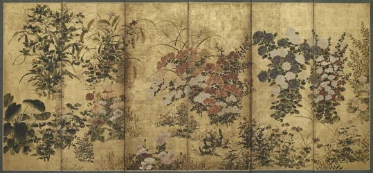Summer and autumn flowers, Edo period