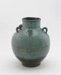 Tea-leaf storage jar with five loop lugs, Edo period