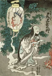 The Lantern of the Ghost of Sifigured O-iwa, Edo Period