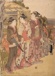 Three Beauties in the Marketplace