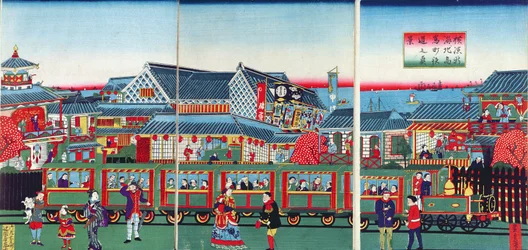 Train at Yokohama, 2nd half nineteenth century