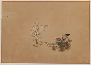 Two Figures, Album Leaf Painting