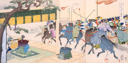 Warriors Playing a Kind of Polo, 19th Century