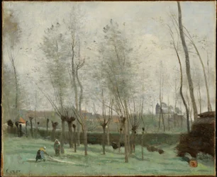 Washerwomen in a Willow Grove