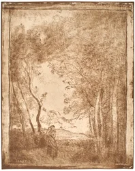 Young Mother at the Entrance to a Forest