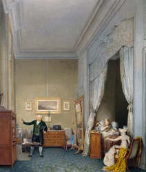 Maria Luigia in room at Tuileries after birth of King of Rome