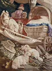 The Outdoor Banquet, Curtain Russian Games (detail)