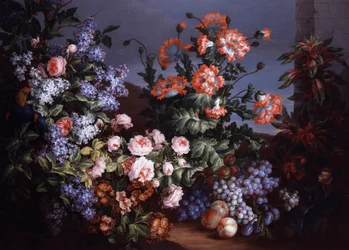 Still Life of Roses and Lilacs