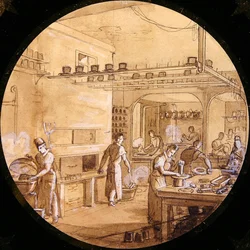 Design for a Sevres Plate, from the Service des Arts Industriels