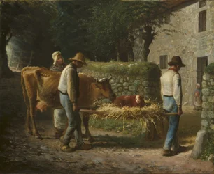 Peasants Bringing Home a Calf Born in the Fields