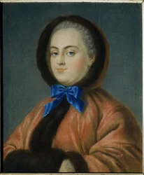 Winter. Portrait of Princess Daria Alexeyevna Golitsyna