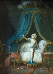 Girl Raising from Her Bed