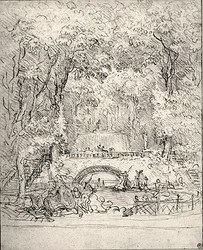 Cascade in a Garden