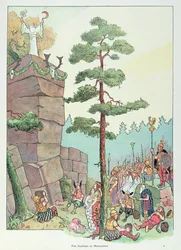 Druid Festival at Maennelstein, Alsace, illustration from 