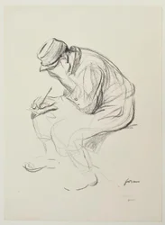 [Seated Soldier Writing]