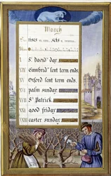 March: Tree Size (Belier) (Facsimile of the Hours of Anne of Brittany)