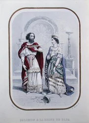 King Solomon and the Queen of Sheba, illustration from 