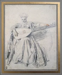 A lute player