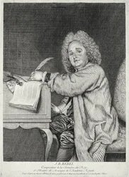 Portrait of Jean-Ferry Rebel Engraved by Moyreau