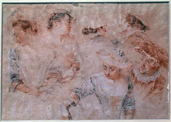Study of Young Woman Figures (Detail)