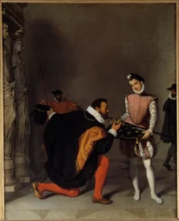 Don Pedro de Toledo, Ambassador of Philip II Kissing the Spear of Henri IV (1553-1610) at the Louvre. Painting by Jean-Auguste-Dominique Ingres (1780-1867)