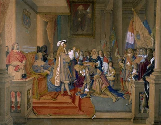 Marshal Berwick Receiving from King Philip V of Spain the Order of the Golden Fleece