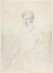 Portrait of a Young Man Standing on the Quirinal with the Turris Comitum in the Background