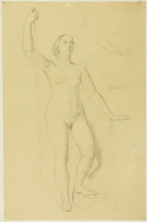 Study for Joan of Arc, and Sketches of Hands