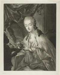 Jeanne Bécu, Countess Du Barry, and her servant Zamor