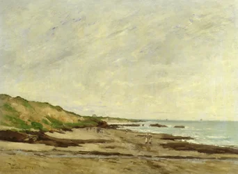 A Coastal View with Figures on a Shore, 1872