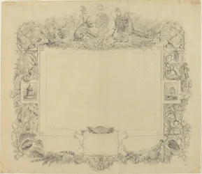 Design for a Border with a Portrait of Baron Cuvier