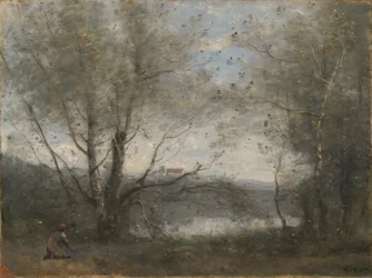 A Pond Seen through the Trees