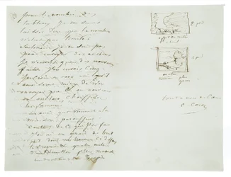 Autograph letter to landscape painter and politician Charles Le Roux, Paris, 29th January 1855