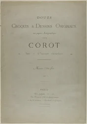 Cover and Text for Album Twelve Sketches and Original Drawings