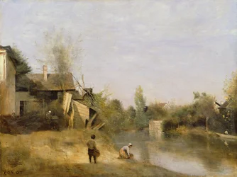 Riverbank at Mery sur Seine, Aube, c.1870
